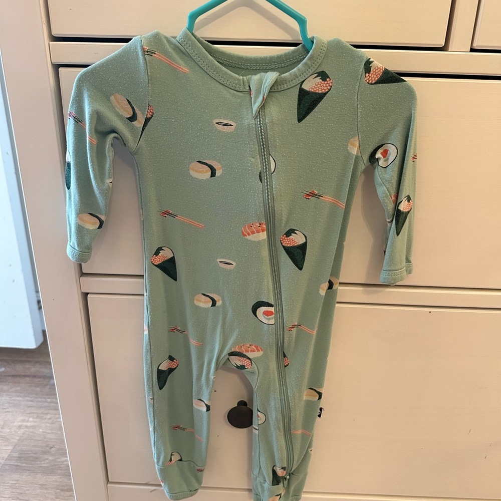 Kyte BABY Sushi Print Kids Footie - Mint Green